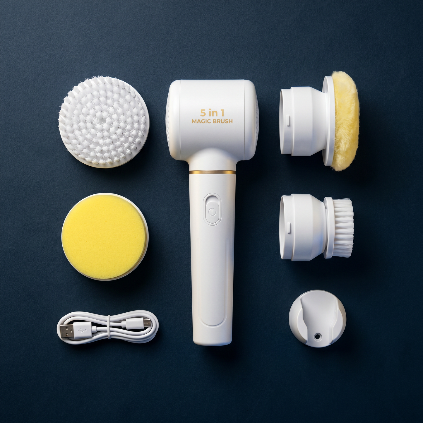 Cepillo Eléctrico de Limpieza 5 en 1 - Magic Brush Inalámbrico Multiusos