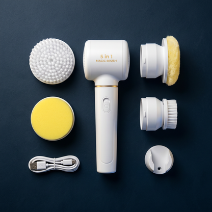 Cepillo Eléctrico de Limpieza 5 en 1 - Magic Brush Inalámbrico Multiusos
