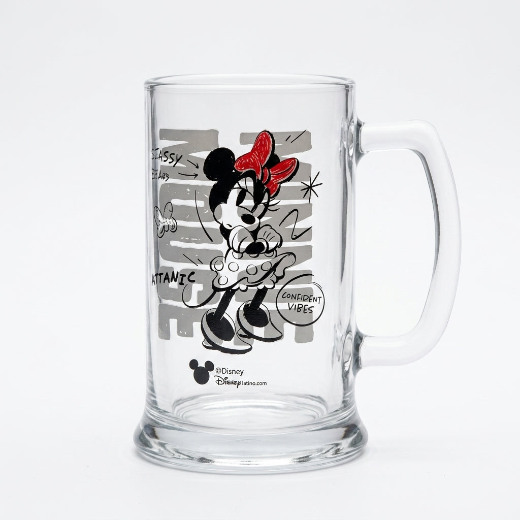 Jarrita Cervecera de Vidrio Minnie Mouse Disney - Confident Vibes