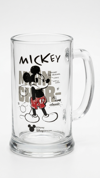 Jarrita Cervecera Disney Mickey Mouse - Vaso Alto de Vidrio 425 ml