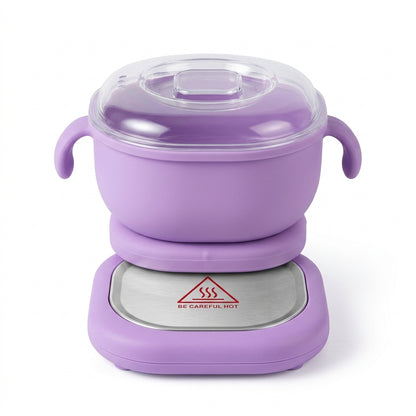 Calentador de Cera Eléctrico Pro - Olla de Silicona Flexible Lavanda