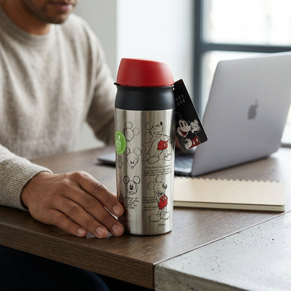 Tomatodo Térmico Mickey Mouse - Acero Inoxidable y Libre de BPA