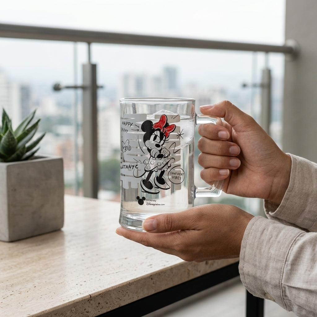 Jarrita Cervecera de Vidrio Minnie Mouse Disney - Confident Vibes