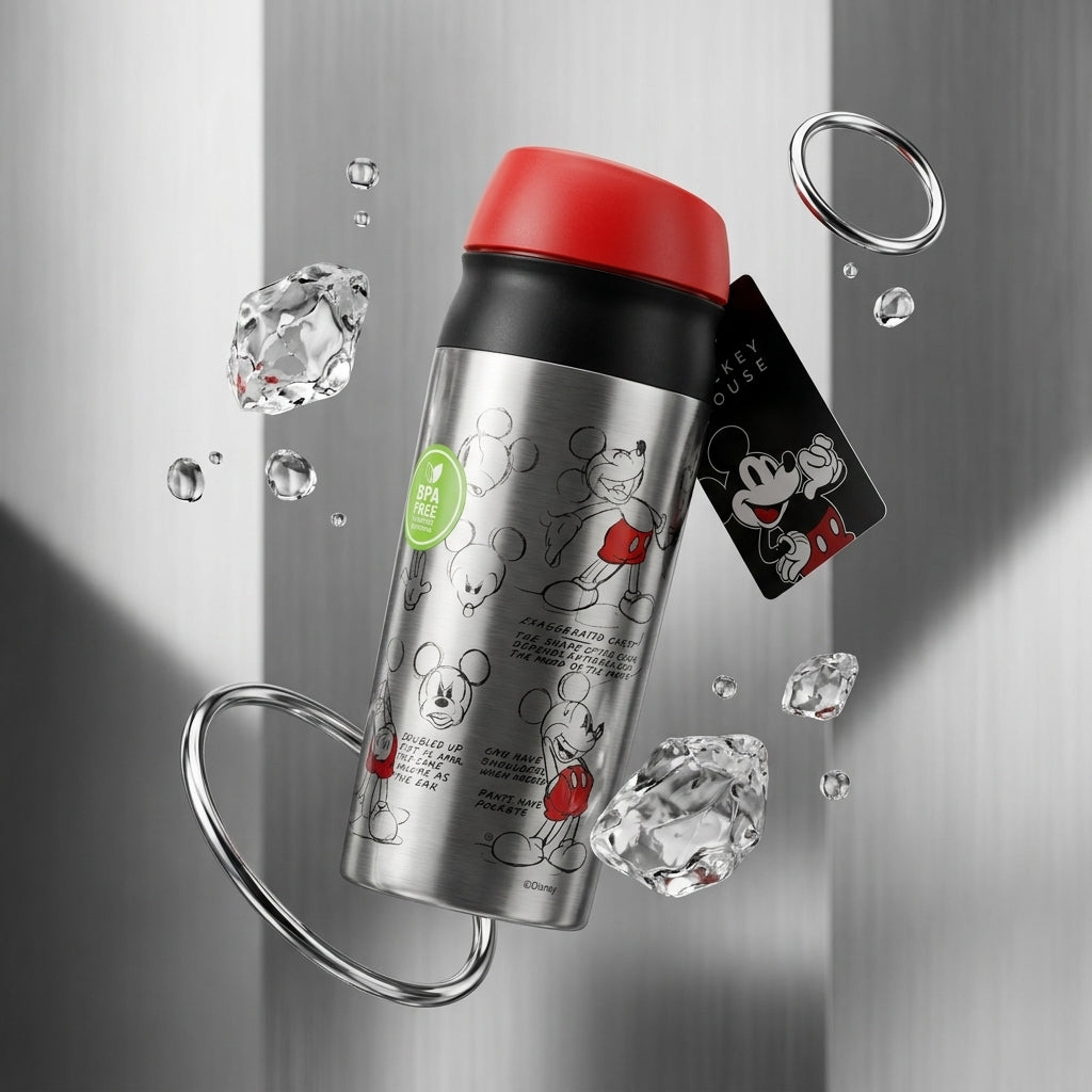 Tomatodo Térmico Mickey Mouse - Acero Inoxidable y Libre de BPA